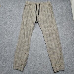 Drake Checkered Tan Brown Men's Joggers Size‎ 32